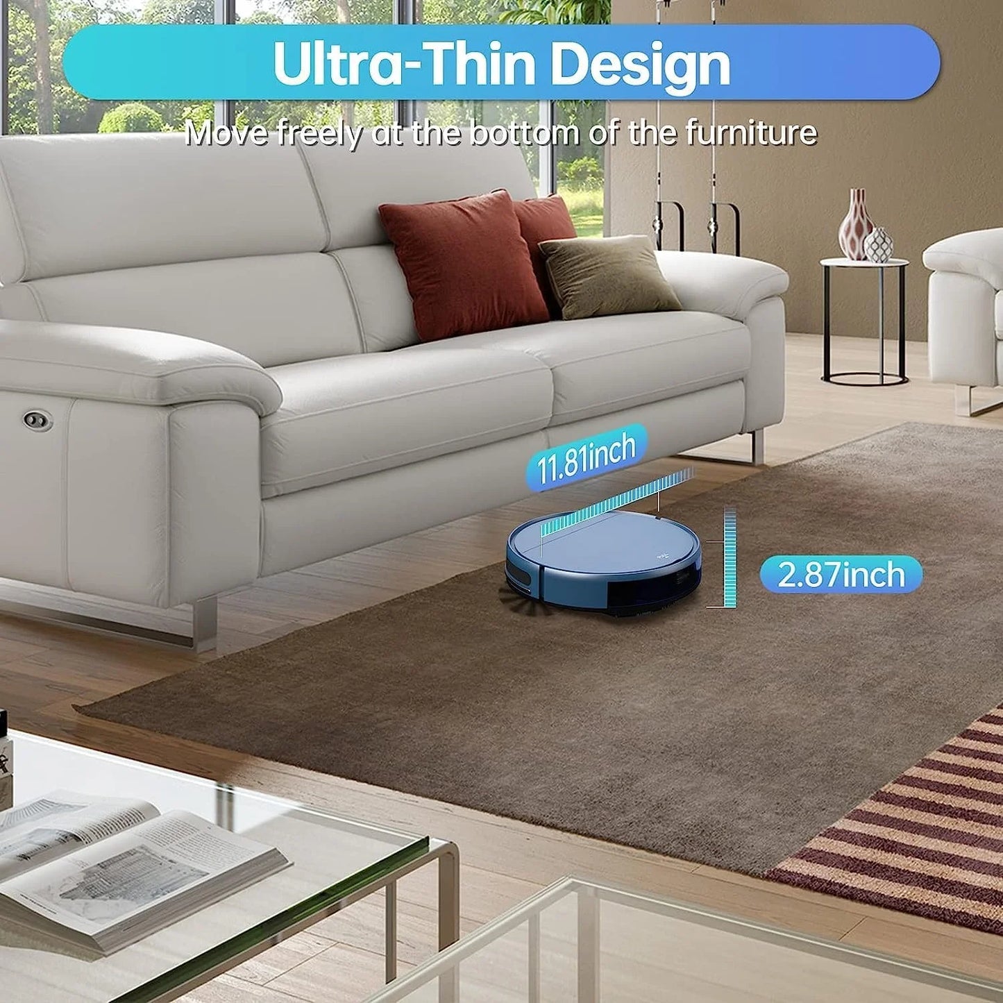 Robot Vacuum Cleaner, Robot Vacuum and Mop Combo with Wifi/Alexa for Pet Hair and Hard Floor