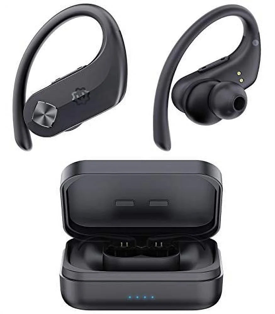 Wireless Headphones, Bluetooth 5.0 Sport Earbuds Hi-Fi Stereo Bass Sound 130H Playtime IPX7 Waterproof over Ear Wireless Earphones, In-Ear Buds with Mic 2600MAH Charging Case & Volume Control