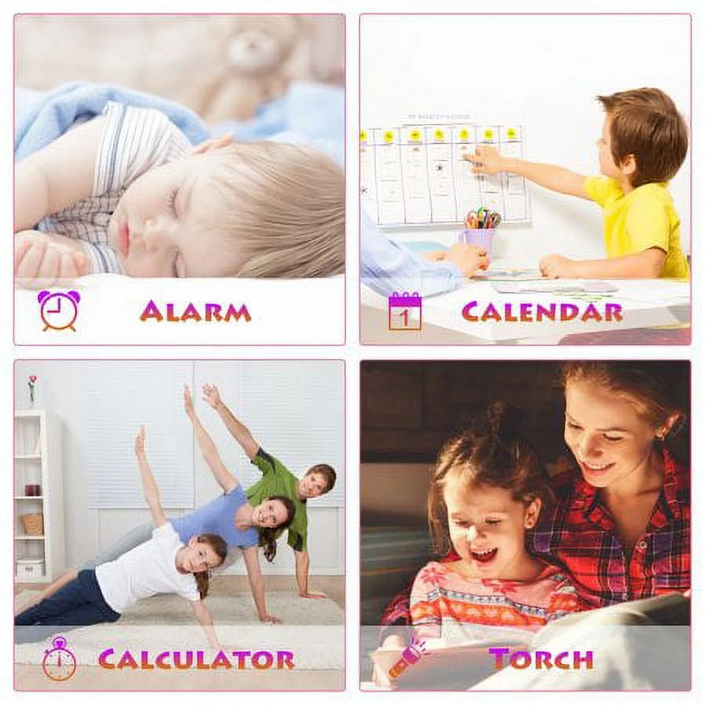 Kids Smart Watch for Boys Girls, Kids Smartwatch with Call SOS 10 Games Camera Music Player Calculator Touch Screen Wristwatch(With 1GB SD Card), Birthday Gift for Kids Aged 4-12 (Pink)