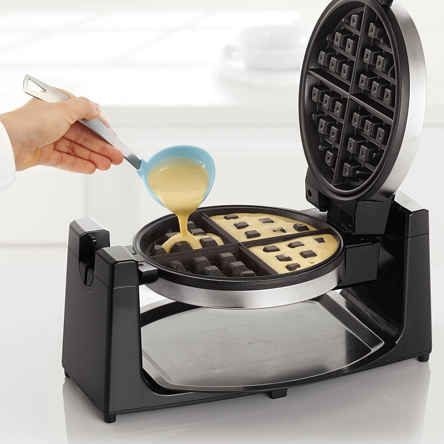 Belgian Waffle Maker Commercial Double Waring Breakfast Iron Kitchen Heavy New