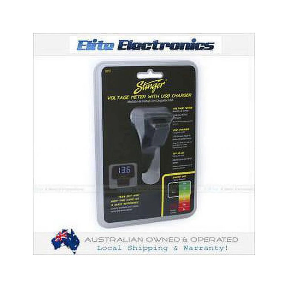 SGP12 12 Volt Plug High Visibility LED Voltage Meter / Usb Chager New