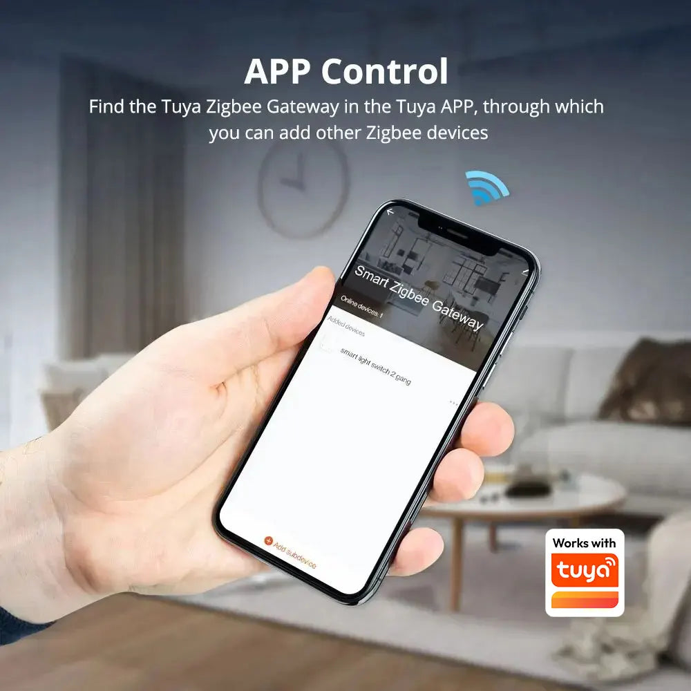 Zigbee Hub with Antenna Smart Home Bridge Wired Gateway with Network Cable Work with Tuya Smart Life App