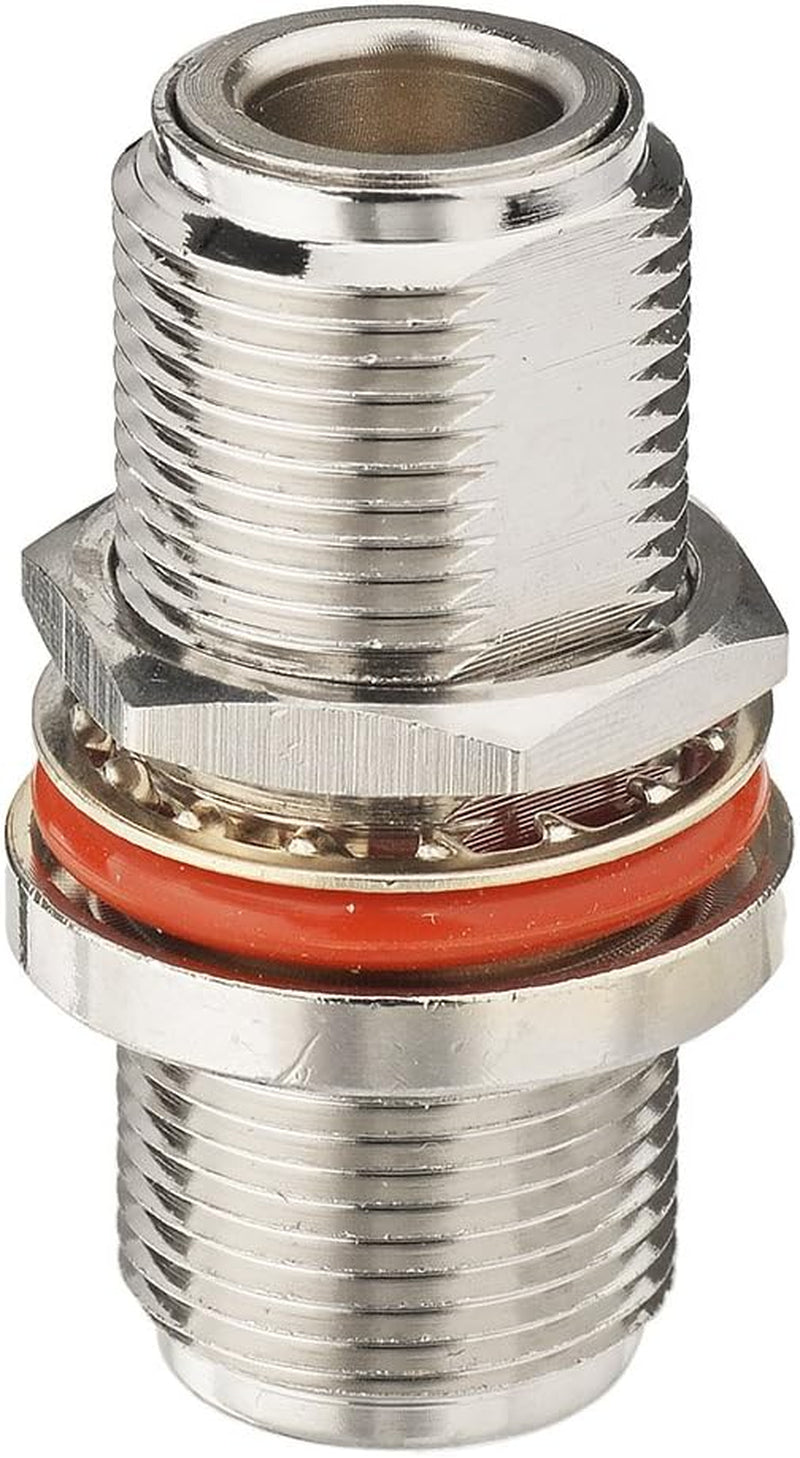 2Pcs N Female to N Female Bulkhead Connector RF Coaxial Adapter