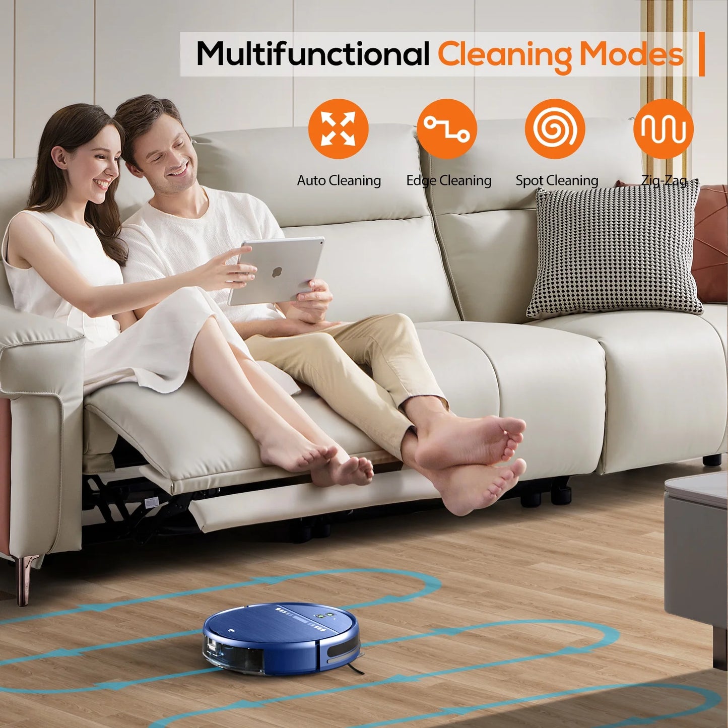 Robot Vacuum Cleaner, 2 in 1 Robot Vacuum and Mop Combo for Pet Hair, Hard Floor