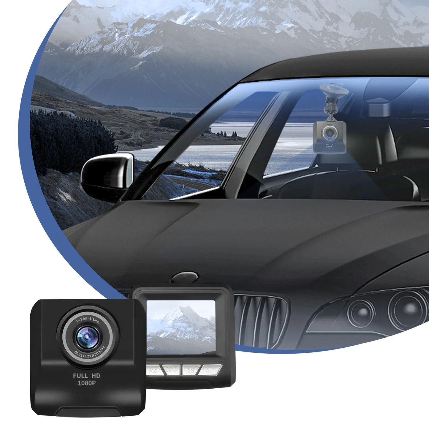 Dash Cam FHD 1080P Car Camera,3.0 Inch Mini Screen Car Dash Camera,Dashboard Camera,Night Vision,Max Support 64GB Card