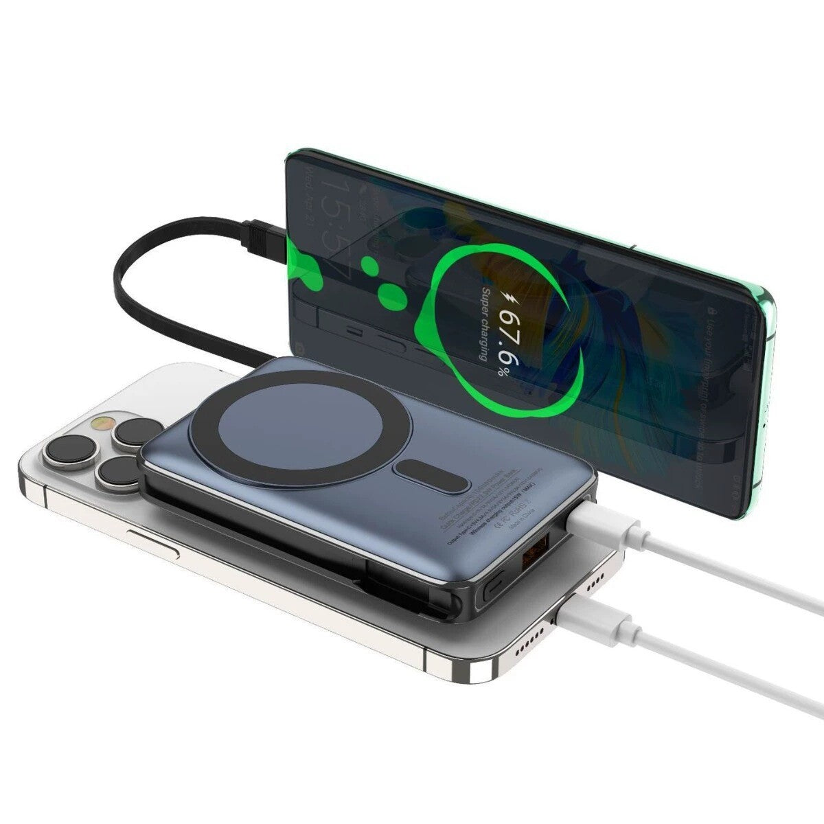 2000000Mah Power Bank Magnetic Wireless Charger for Iphone16/15/14