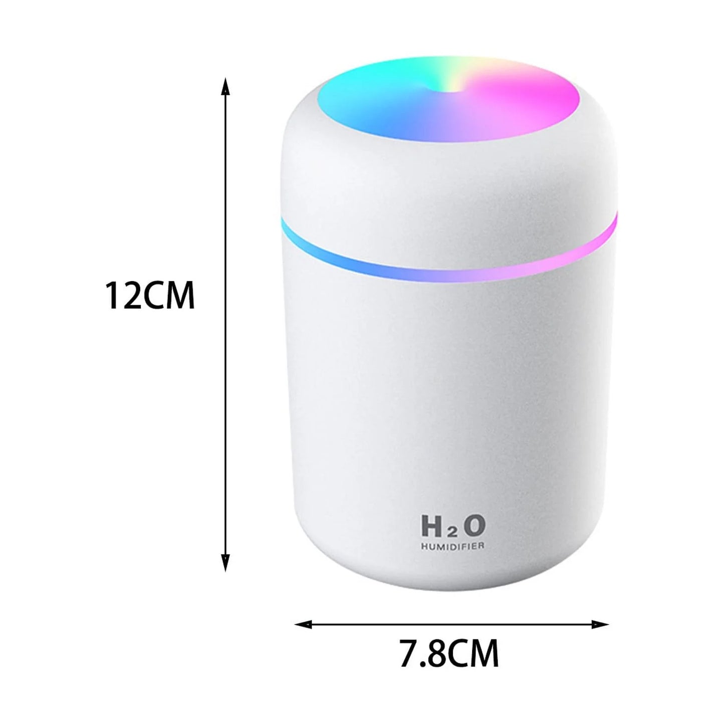 Portable Car Humidifier Colorful Cool Mini Humidifier, USB Desktop Humidifier for Bedroom,Office Room, Car,Etc. Auto Shut-Off, 2 Mist Modes, Super Quiet., Gift