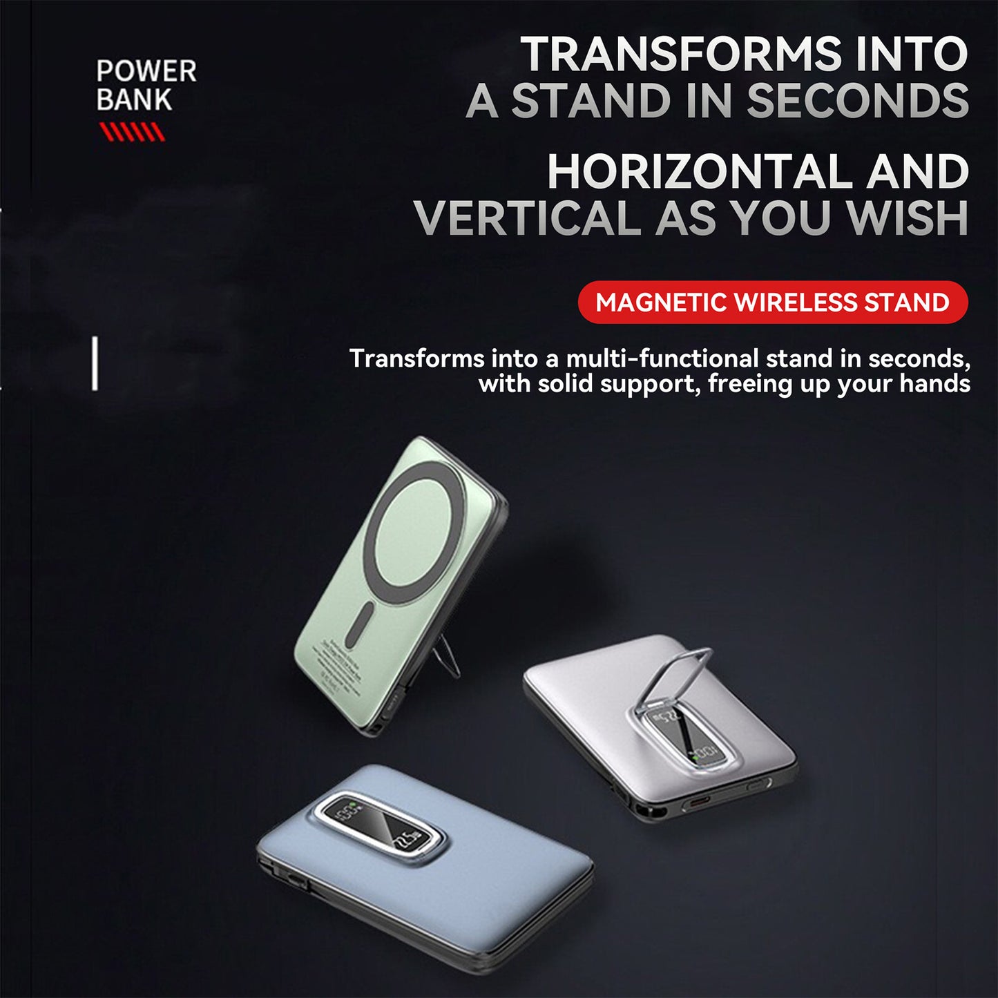 2000000Mah Power Bank Magnetic Wireless Charger for Iphone16/15/14