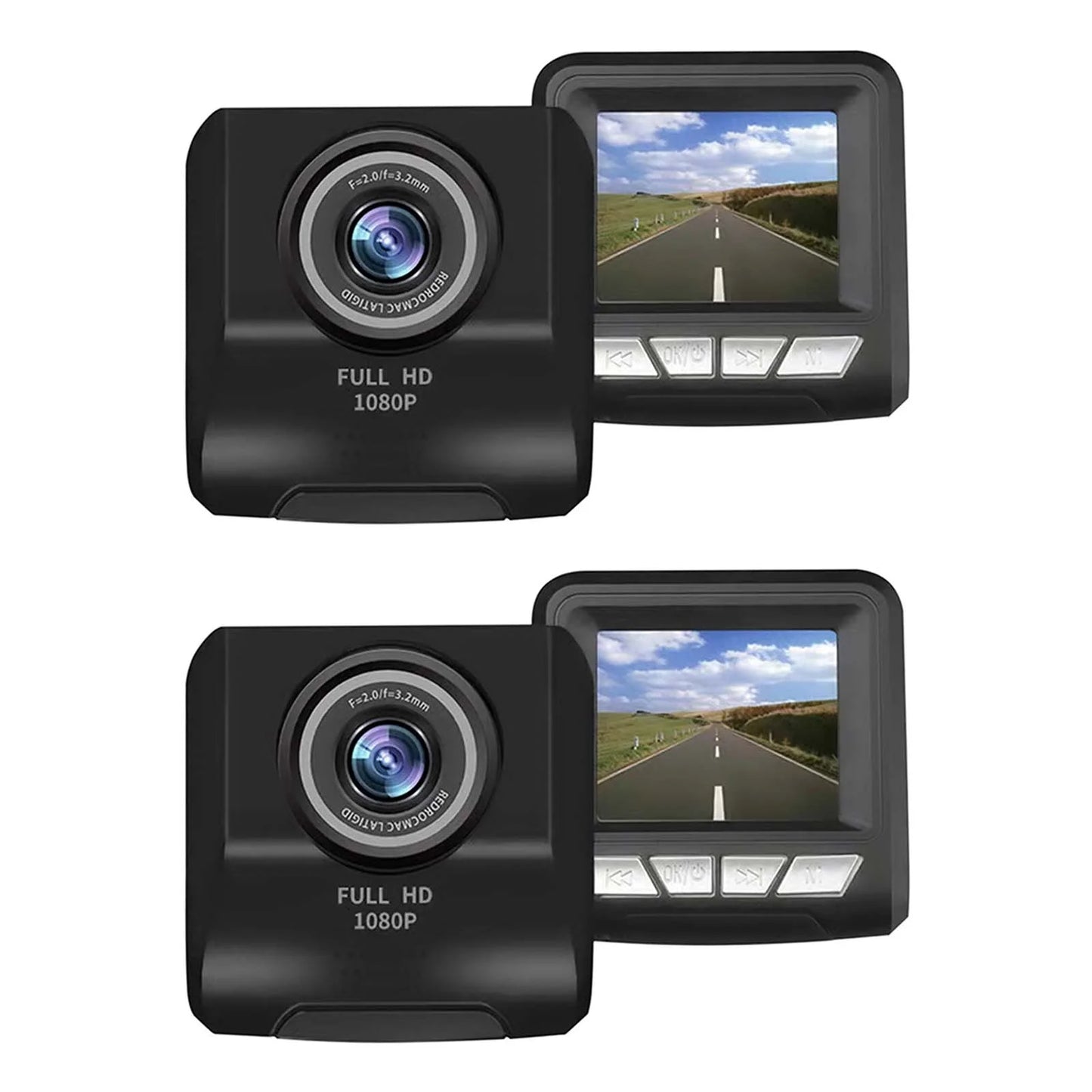 Clearance 2Pcs Dash Cam Front and Rear with Wifi, 1080P FHD Dash Camera for Cars, Dual Dashcam with 3 Inch Display, Super Night Vision, Loop Recording, Parking Monitor, Support 64GB