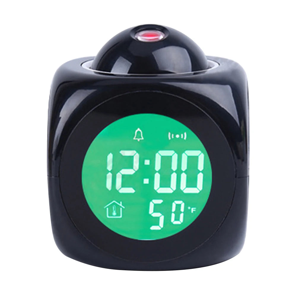 Electronic Alarm Clock Multi-Function Digital Projection Alarm Clock Temperature Display 12/24 Hours for Home Bedroom Decoration