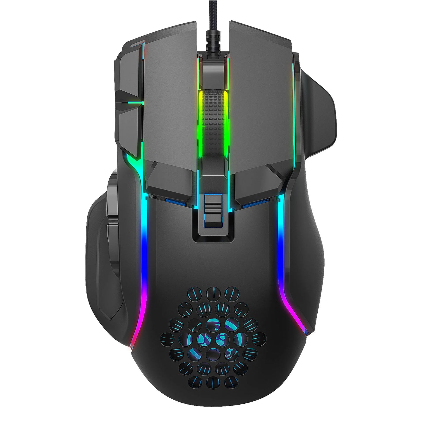 10 Buttons 12800 DPI USB Gaming Mechanical Mouse RGB Backlit Computer Gamer Programmable Wired Mice for Laptop PC Desktop