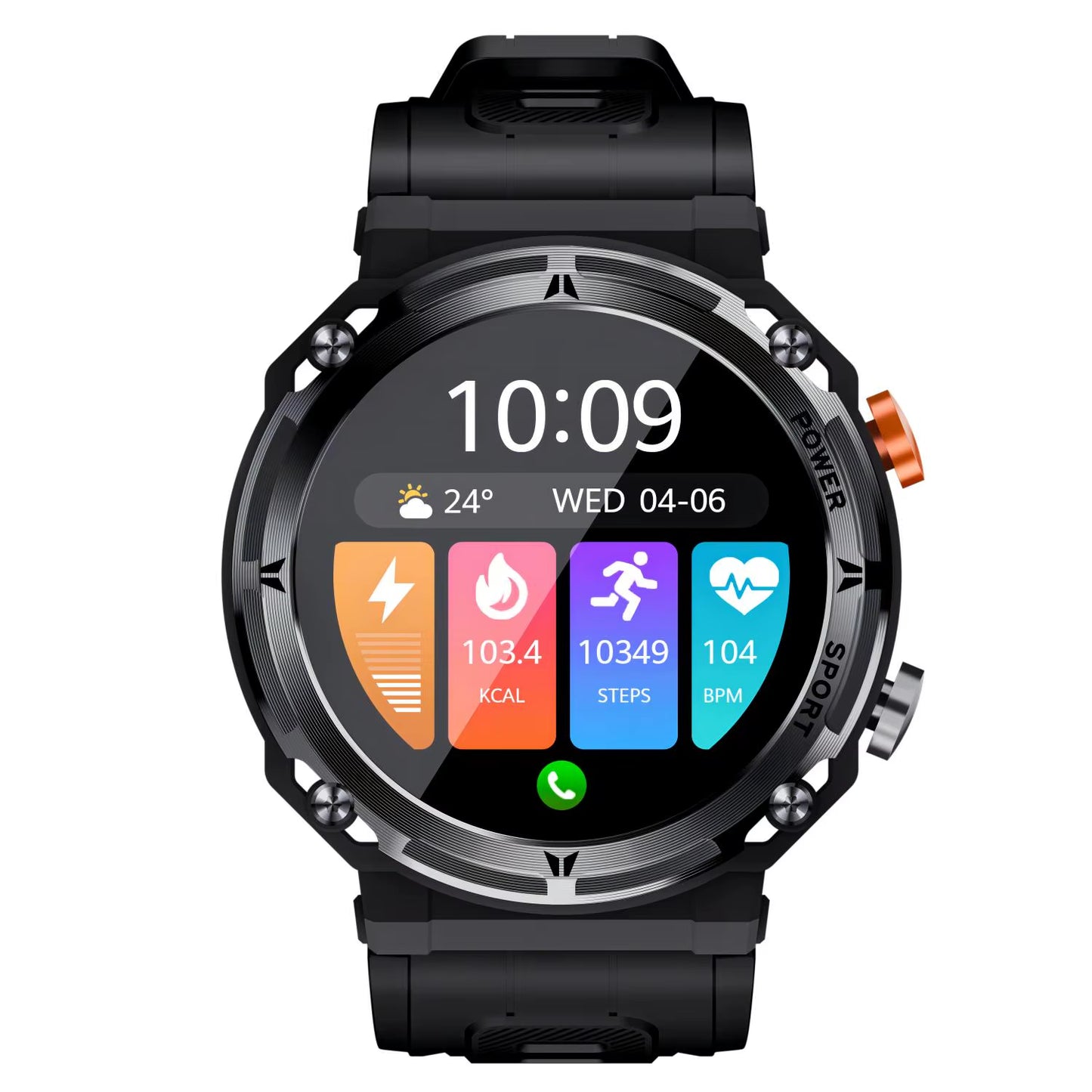 Smart Watch 1.39" Fitness Trackers with Sleep Monitor,1Atm Deep Waterproof,Long Battery Life,For Iphone and Android