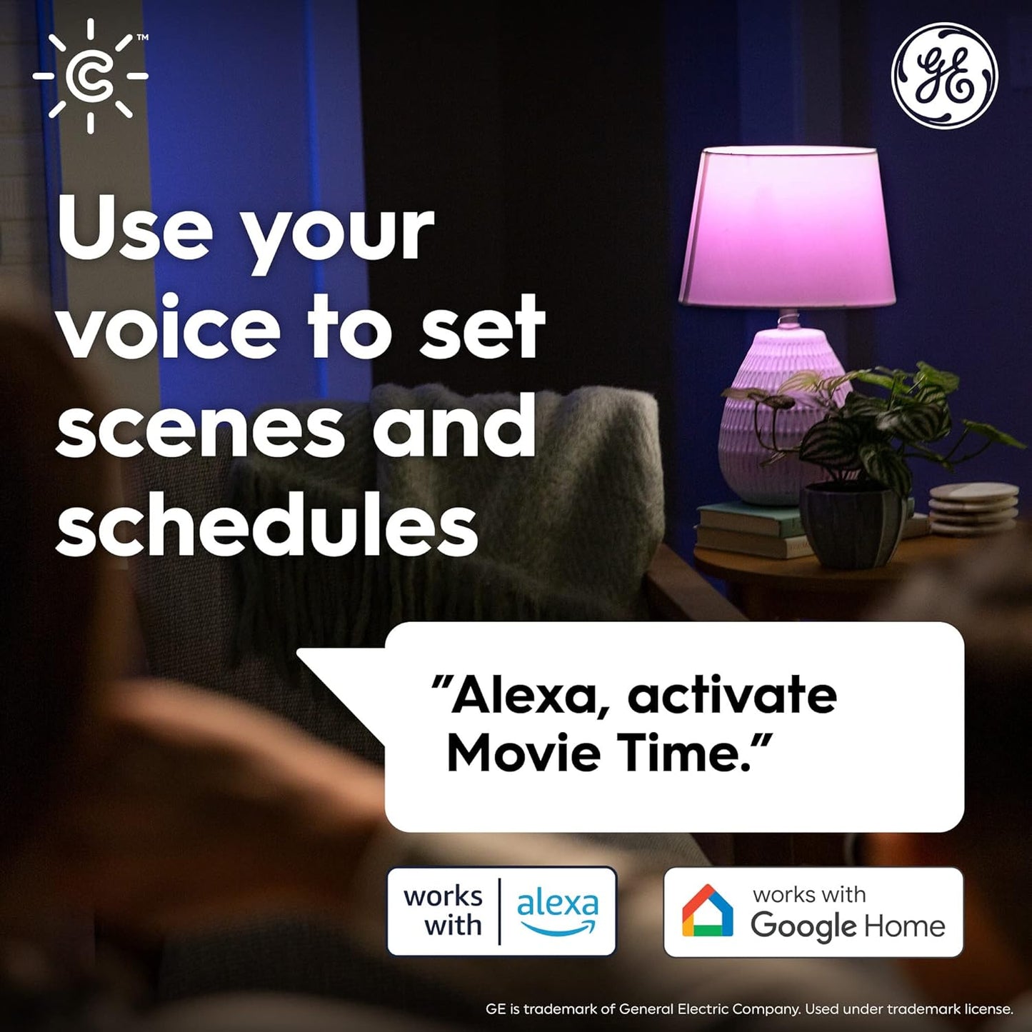 GE Smart LED Light Bulb, Color Changing Lights, Bluetooth and Wi-Fi Lights, Works with Alexa and Google Home, A19 Light Bulb (1 Pack)
