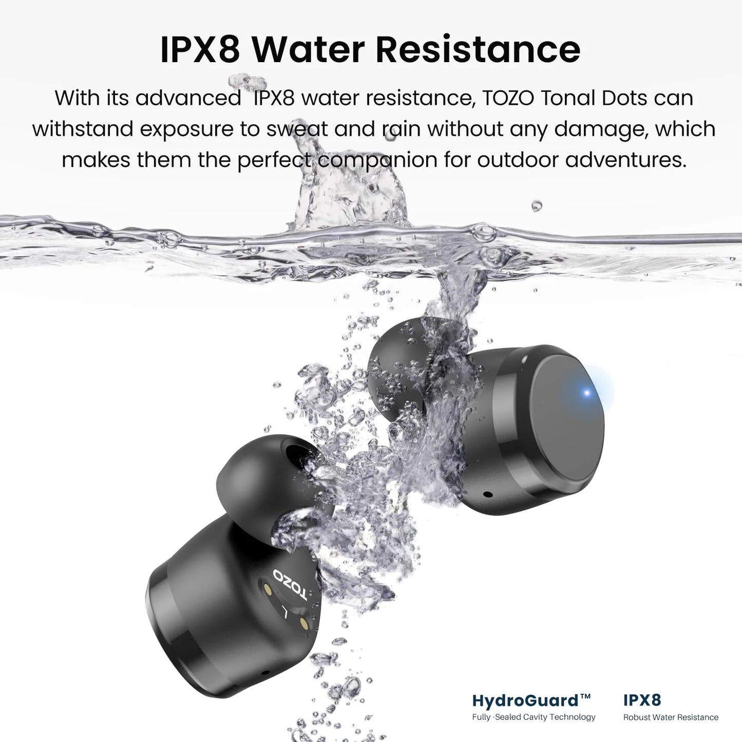 T12 In-Ear Wireless Earbuds Bluetooth 5.3 Headphones with 32EQ Mode,Stereo Bass Bluetooth Earbuds with ENC Noise Cancelling Mic,55H Play,Ipx8 Waterproof,Wireless Charging for Home,Sports,Travel