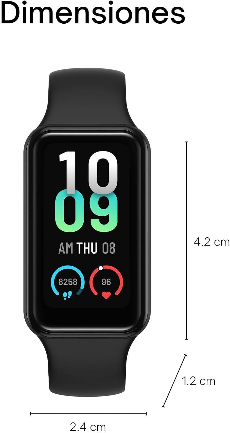 Band 7 Fitness and Activity Trackers and Smartwatches, Heart Rate, Spo2, Sleep Analysis, Amazon Alexa Built-In, 18-Day Battery, Black