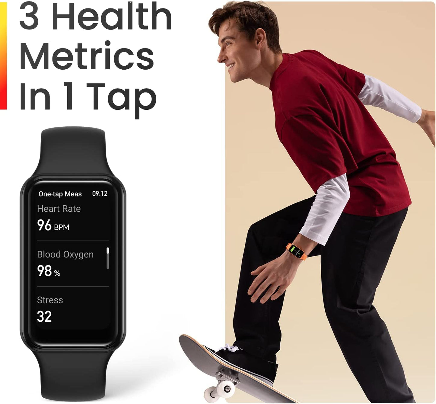 Band 7 Fitness and Activity Trackers and Smartwatches, Heart Rate, Spo2, Sleep Analysis, Amazon Alexa Built-In, 18-Day Battery, Black