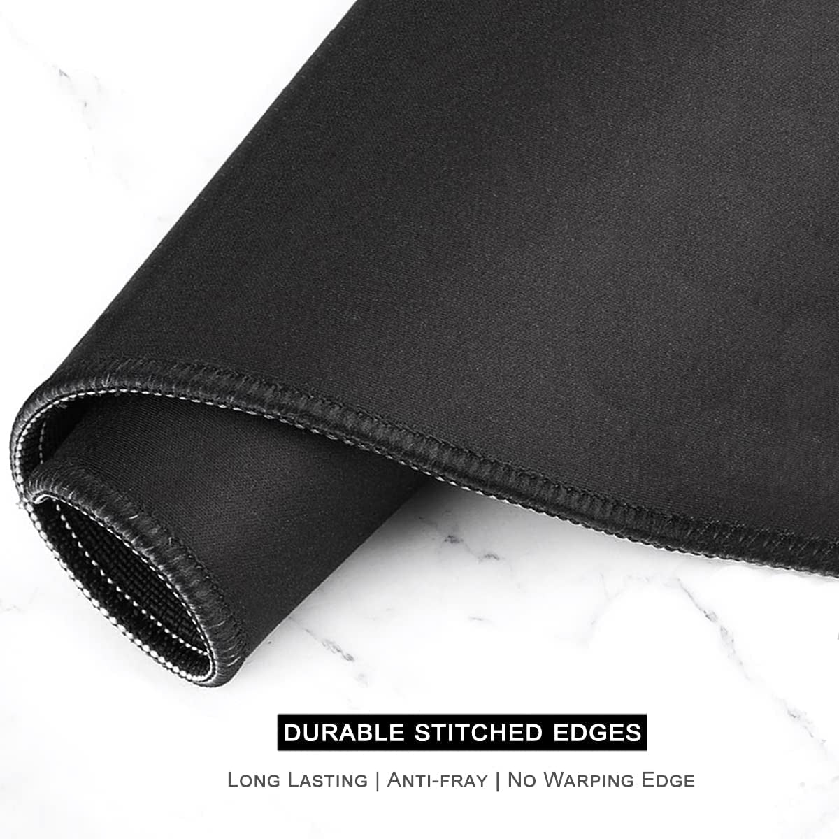 Desk Pad, XL Extended Large Gaming Mouse Pad 31.5 X 11.8 Inch, Waterproof Mousepad with Stitched Edge, Non-Slip Computer Keyboard Laptop Mat for Women Men Office Work, Pink Marble Design