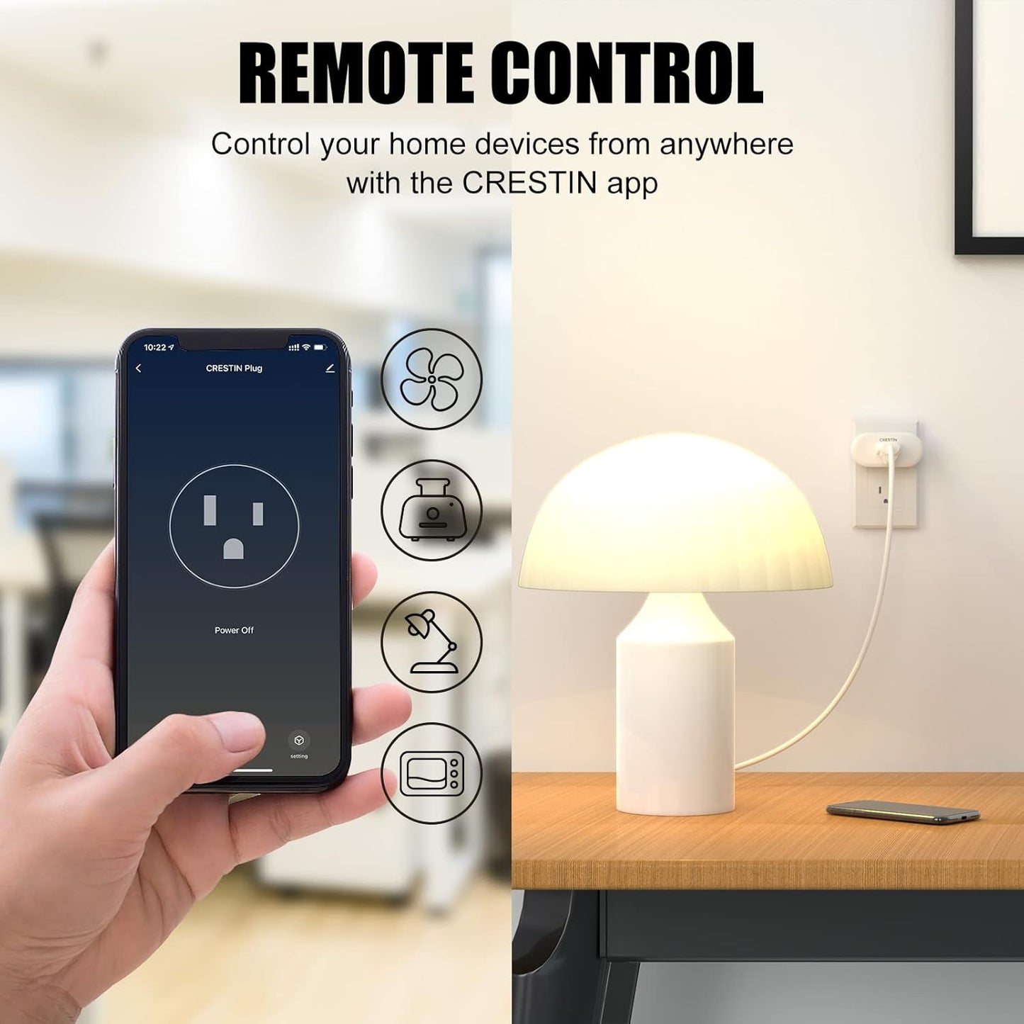 Smart Plug Mini Wifi Outlet with APP Control & Timer Function, Smart Plugs Work with Alexa & Google Assitant, 15A Smart Socket No Hub Required, ETL & FCC Certified(2.4Ghz Only, 2 Pack