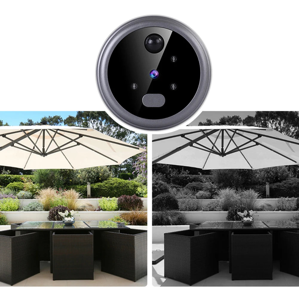 Wireless Peephole Video Doorbells PIR Motion Detector Door Peephole Eye Camera 90° Wide Angle 2.8Inch LCD Screen Home Security