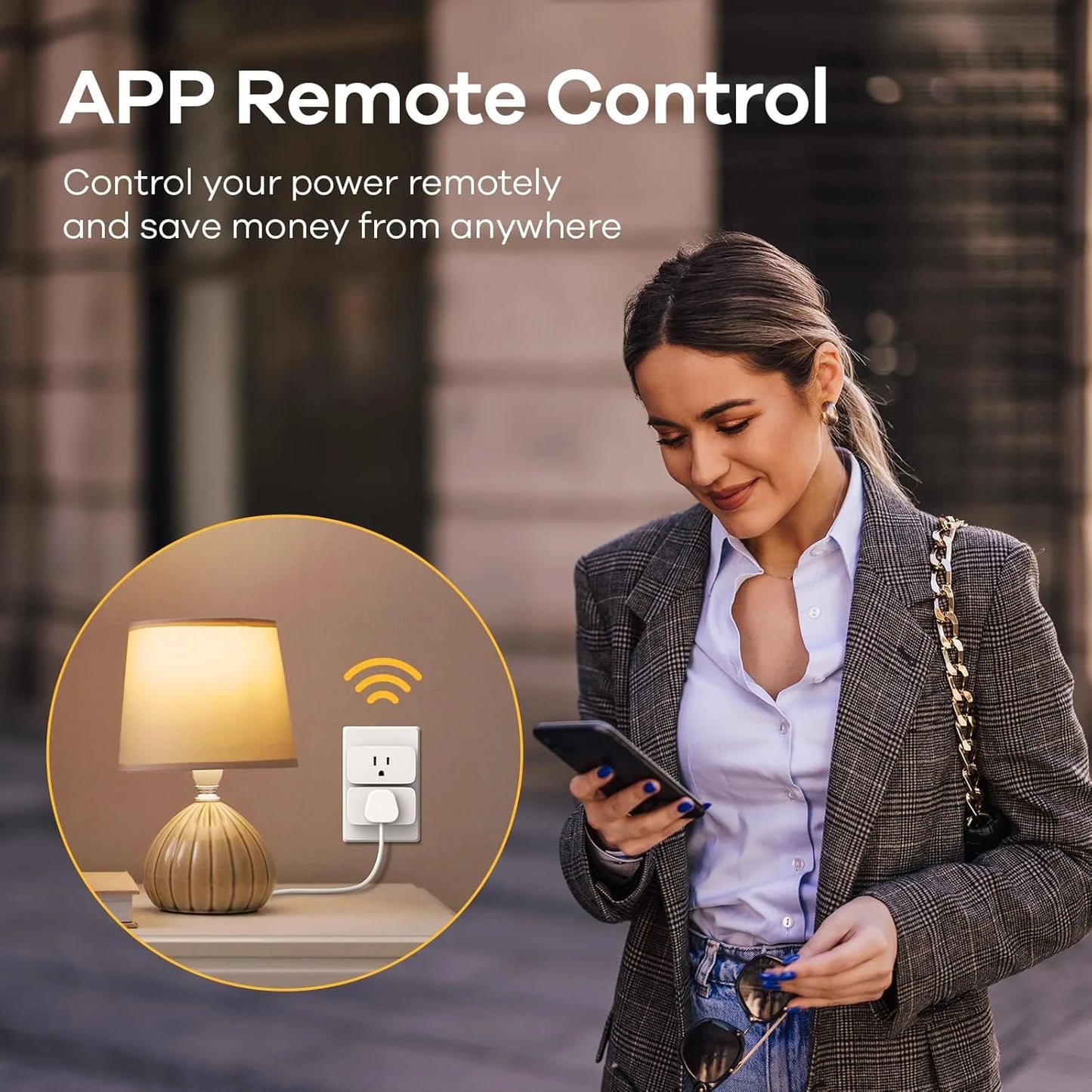 Matter , Work with Apple Home, Siri, Alexa, 15A/1800W Max Smart Outlet, Smart Home Socket 2.4G Wi-Fi, APP Control, Timer, 2 Pack
