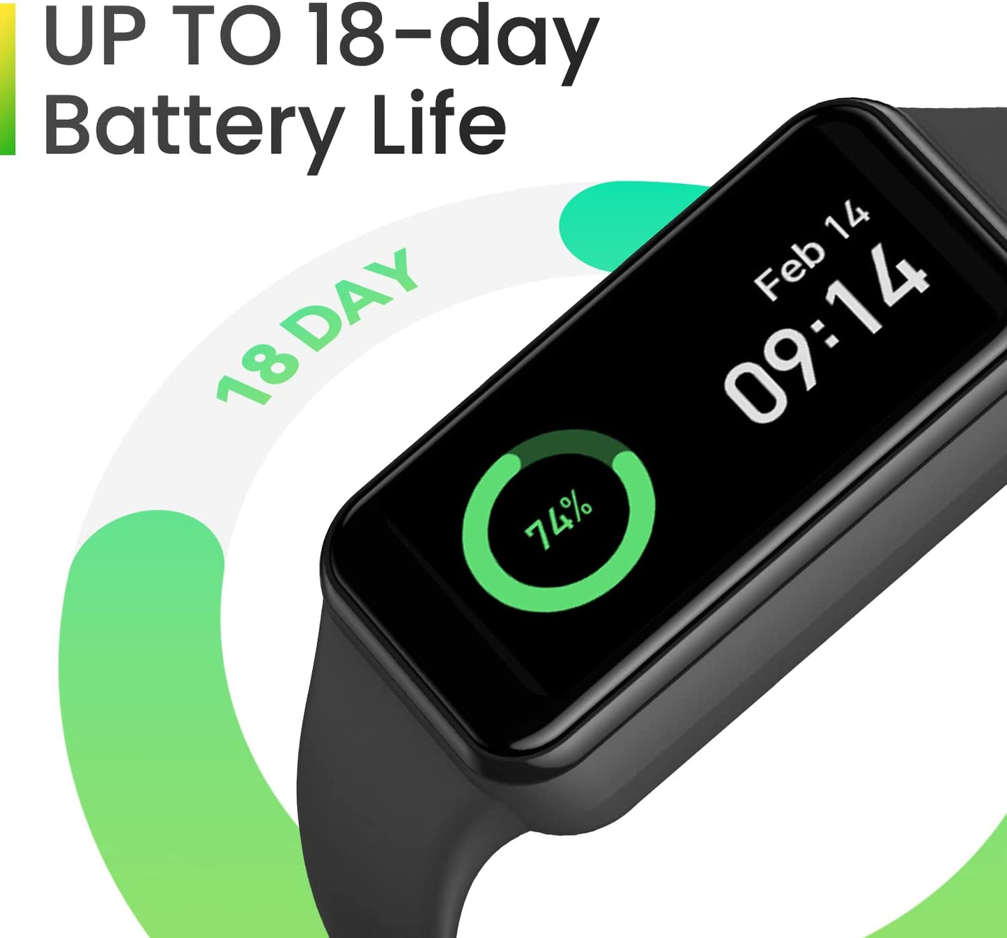 Band 7 Fitness and Activity Trackers and Smartwatches, Heart Rate, Spo2, Sleep Analysis, Amazon Alexa Built-In, 18-Day Battery, Black