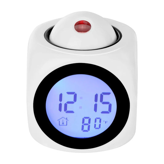 Electronic Alarm Clock Multi-Function Digital Projection Alarm Clock Temperature Display 12/24 Hours for Home Bedroom Decoration