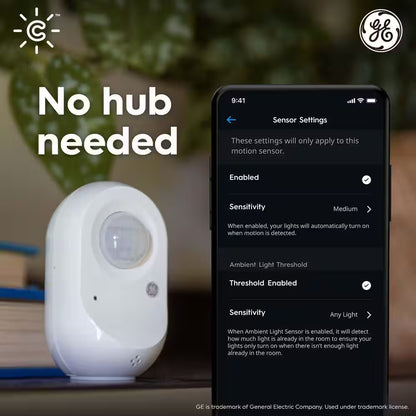Wire-Free Specialty Programmable Motion Sensor White