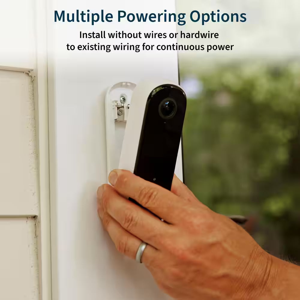 Video Doorbell 2K (2Nd Gen) Wired/Wireless Smart Video Doorbell Camera with Head-To-Toe View and Night Vision - White