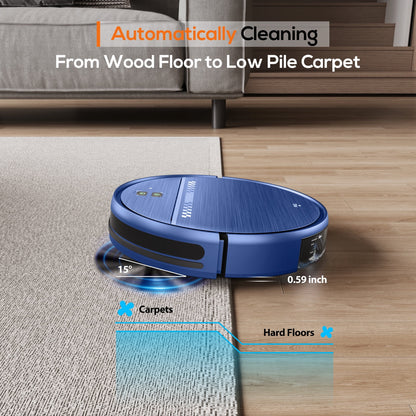 Robot Vacuum Cleaner, 2 in 1 Robot Vacuum and Mop Combo for Pet Hair, Hard Floor