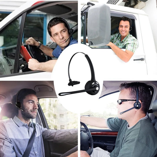 Clearance! Trucker Bluetooth Headset, Wireless Noise Cancelling Headset with Microphone, Bluetooth Headset for PC, Cell Phones, Truck Drivers, and Office