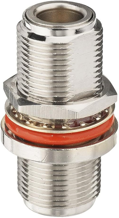 2Pcs N Female to N Female Bulkhead Connector RF Coaxial Adapter