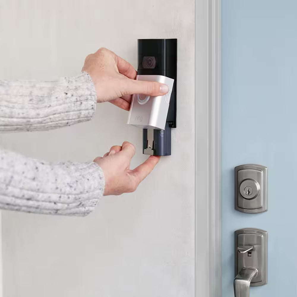 Quick-Release Battery Pack for Video Doorbells and Security Cams
