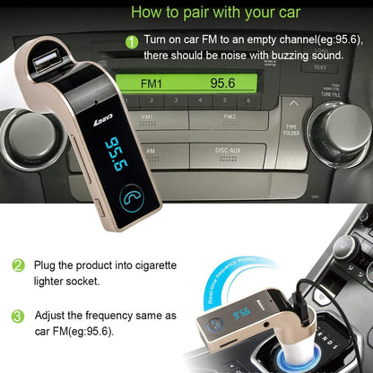 Bluetooth FM Transmitter for Car, Handsfree Bluetooth Receiver Car Kit with Mic/Tf Card/Usb Drive/Aux Play for Iphone,Ipad and Other Android Phones