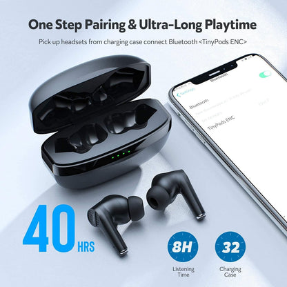 Wireless Earphones, TWS Open Ear Headphones Wireless Bluetooth 5.3 with Flexible Earhooks, Touch Control over Ear Earbuds IPX5 Waterproof Headsets with Mic for Running Workout Sport
