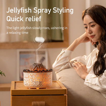 Humidifiers for Bedroom Volcanic Lava Aromatherapy Machine Home Desktop Humidifier Flame Aromatherapy Machine, A