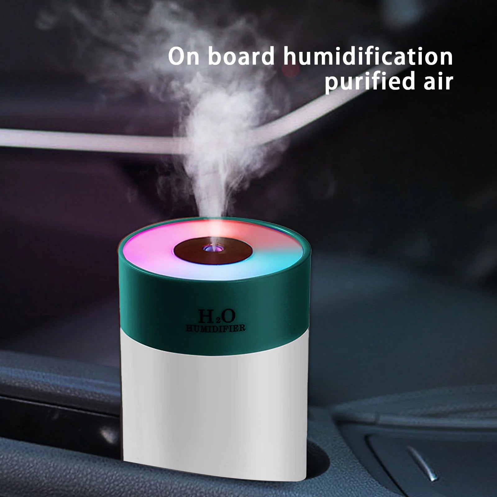 Rvasteizo Humidifiers for Bedroom, USB Humidifier with Colorful Lights, Quiet Cool Mist Humidifier for Bedroom and Office, Plants, Easy to Clean