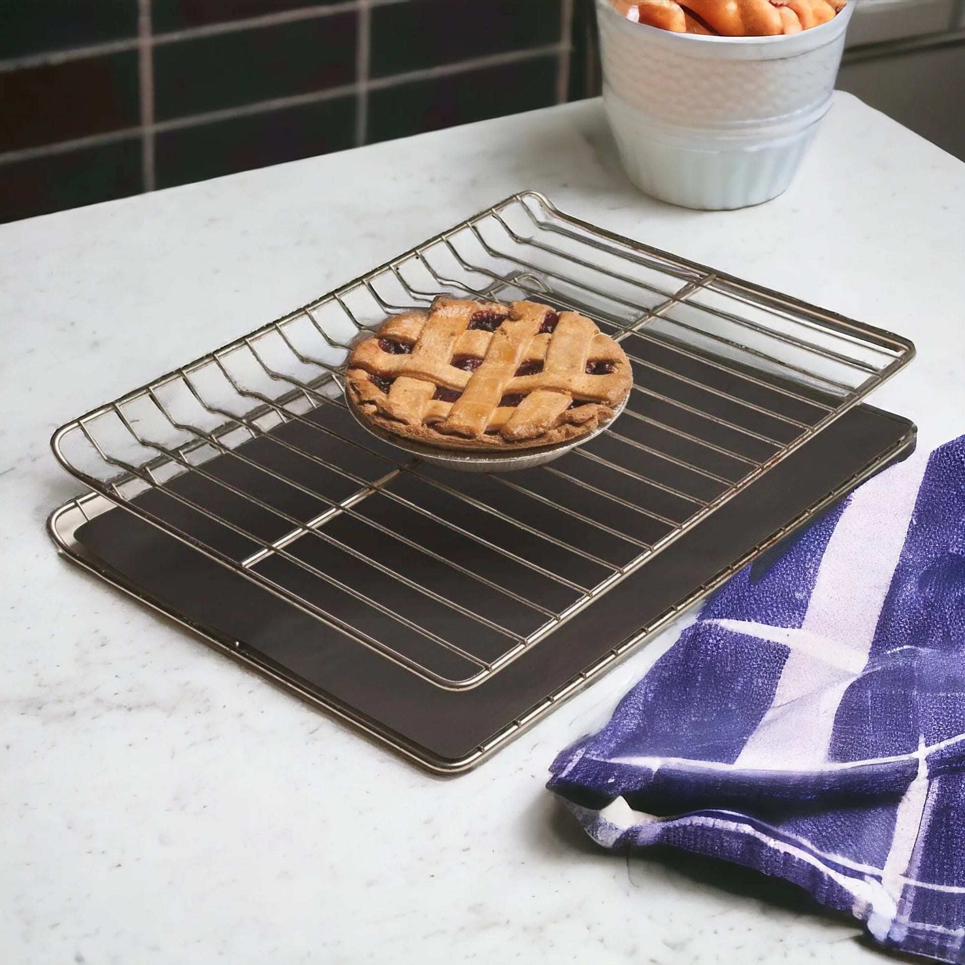 - Heavy Duty Non-Stick Oven Liner for Electric Gas Microwave Ovens- 26" X 16.25"