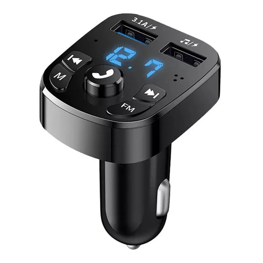 3.1A 10M FM Transmitting Car Bluetooth MP3 Music Player Built-In Overcurrent Short Circuit Protection BT Wireless Connection