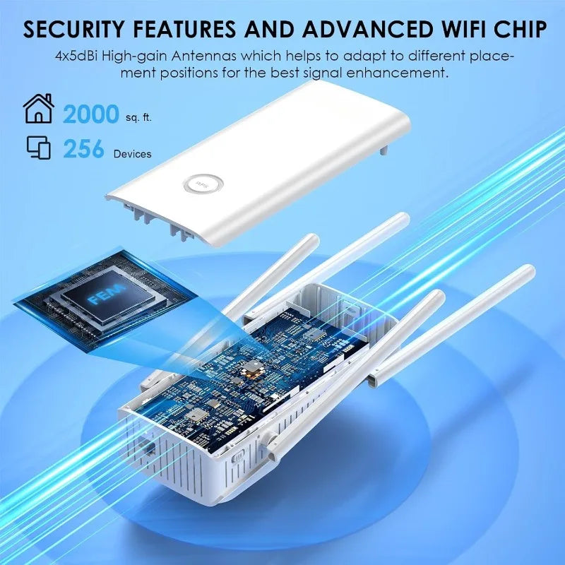 AX3000 Wifi 6 Extender Signal Booster for Home,3000Mbps Dual Band (5Ghz/2.4Ghz) Wifi Repeater,Wifi Repeater Signal Boost