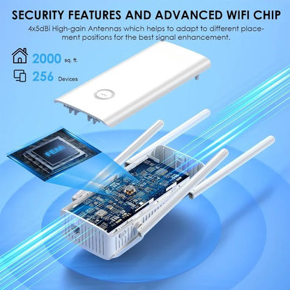 AX3000 Wifi 6 Extender Signal Booster for Home,3000Mbps Dual Band (5Ghz/2.4Ghz) Wifi Repeater,Wifi Repeater Signal Boost
