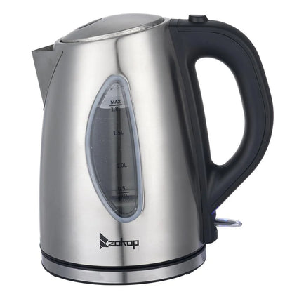 1500W 1.5L Stainless Steel Electric Kettle with Water Window, Silver