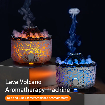 Humidifiers for Bedroom Volcanic Lava Aromatherapy Machine Home Desktop Humidifier Flame Aromatherapy Machine, A