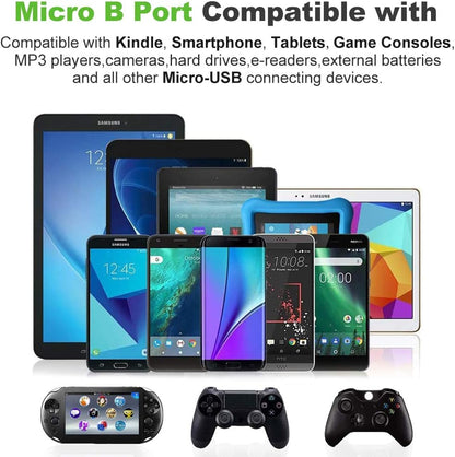 Micro USB Cable 1Ft 5 Pack, Short Android Charger Cable Braided Fast Charging Phone Charger Cord Compatible with Galaxy S7 S6 Edge, Kindle, Note 5, Windows Smartphones and More - Blue