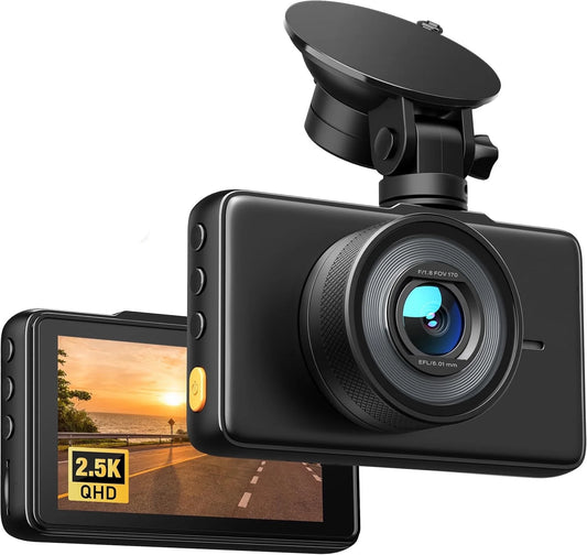 Dash Cam 1080P FHD, IPS Display, Night Vision, Parking Monitor, Motion Detection, Support 128G Max and GPS