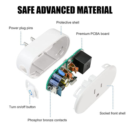 Smart Plug Mini Wifi Outlet with APP Control & Timer Function, Smart Plugs Work with Alexa & Google Assitant, 15A Smart Socket No Hub Required, ETL & FCC Certified(2.4Ghz Only, 2 Pack