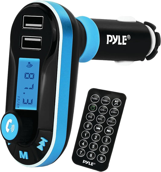 Bluetooth FM Transmitter, Wireless Vehicle Audio Streaming Receiver, Hands-Free Car Charger Kit, Digital LED Display, MP3/USB/SD Slot. (PBT92)
