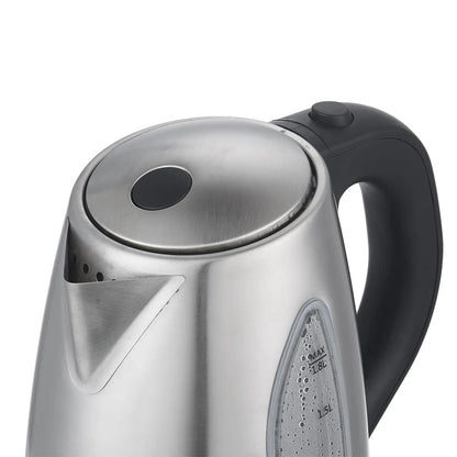 1500W 1.5L Stainless Steel Electric Kettle with Water Window, Silver