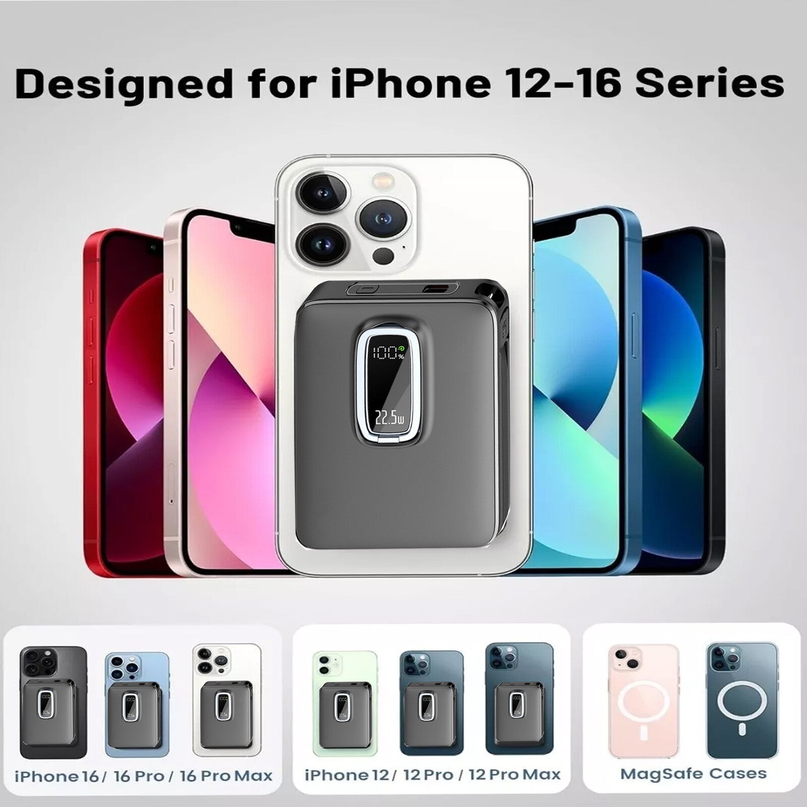 2000000Mah Power Bank Magnetic Wireless Charger for Iphone16/15/14