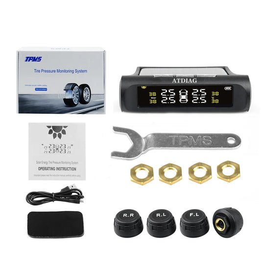 Android DVD TPMS USB Tire Alarm Auto Tire Pressure Monitoring System 4 Tire External / Inner Sensors Temperature Alarm Inner