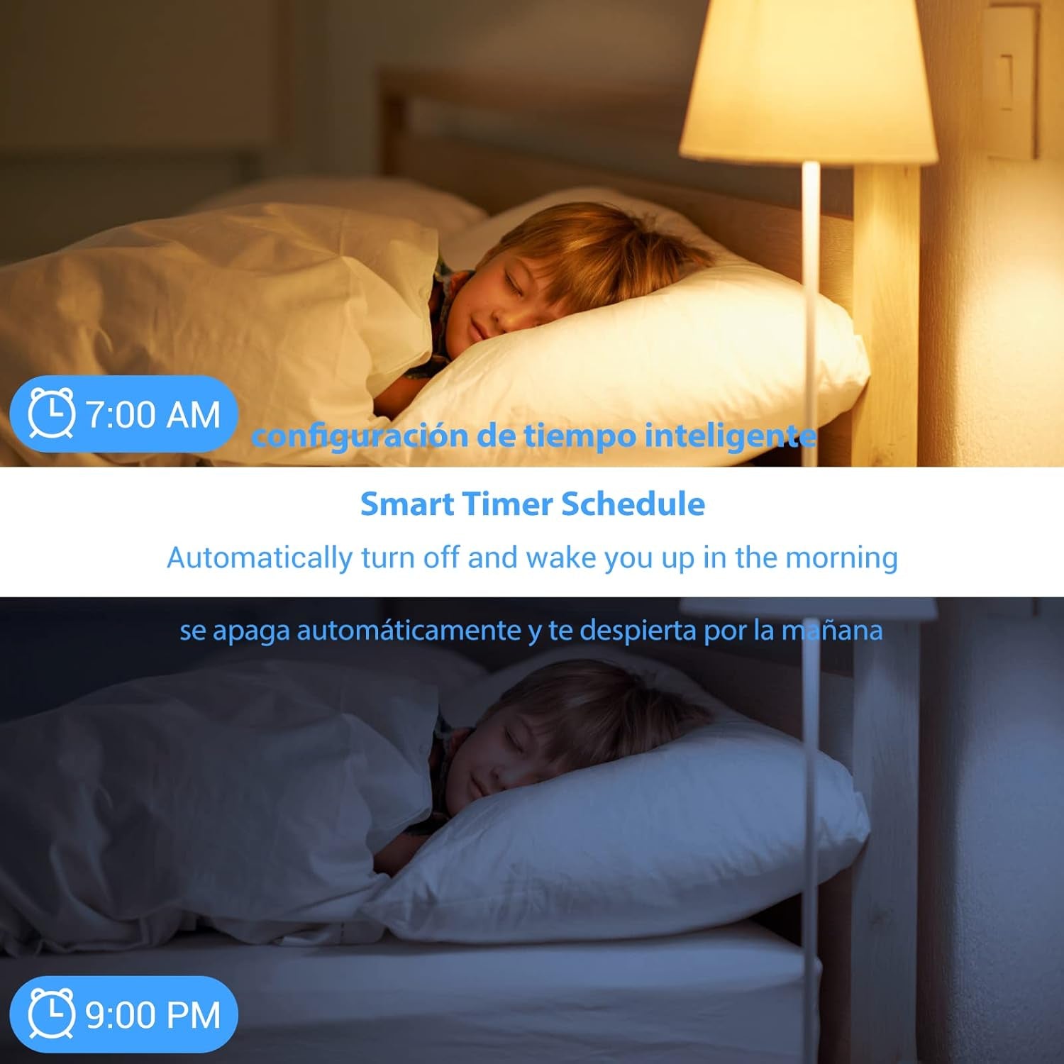 Smart Light Bulbs Work with Alexa and Google Home -No Hub Required, Wifi LED Bulb 2700K Warm White to 6500K Daylight Dimmable, 10W Wifi Light Bulb, APP Remote Control, 2.4Ghz Only, 4 Pack